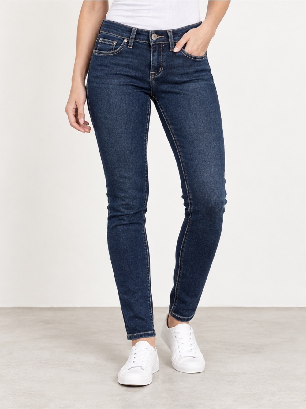 Silver Jeans Aiko Skinny Womens 28x31 Dark Wash Mid Rise Stretch EUC